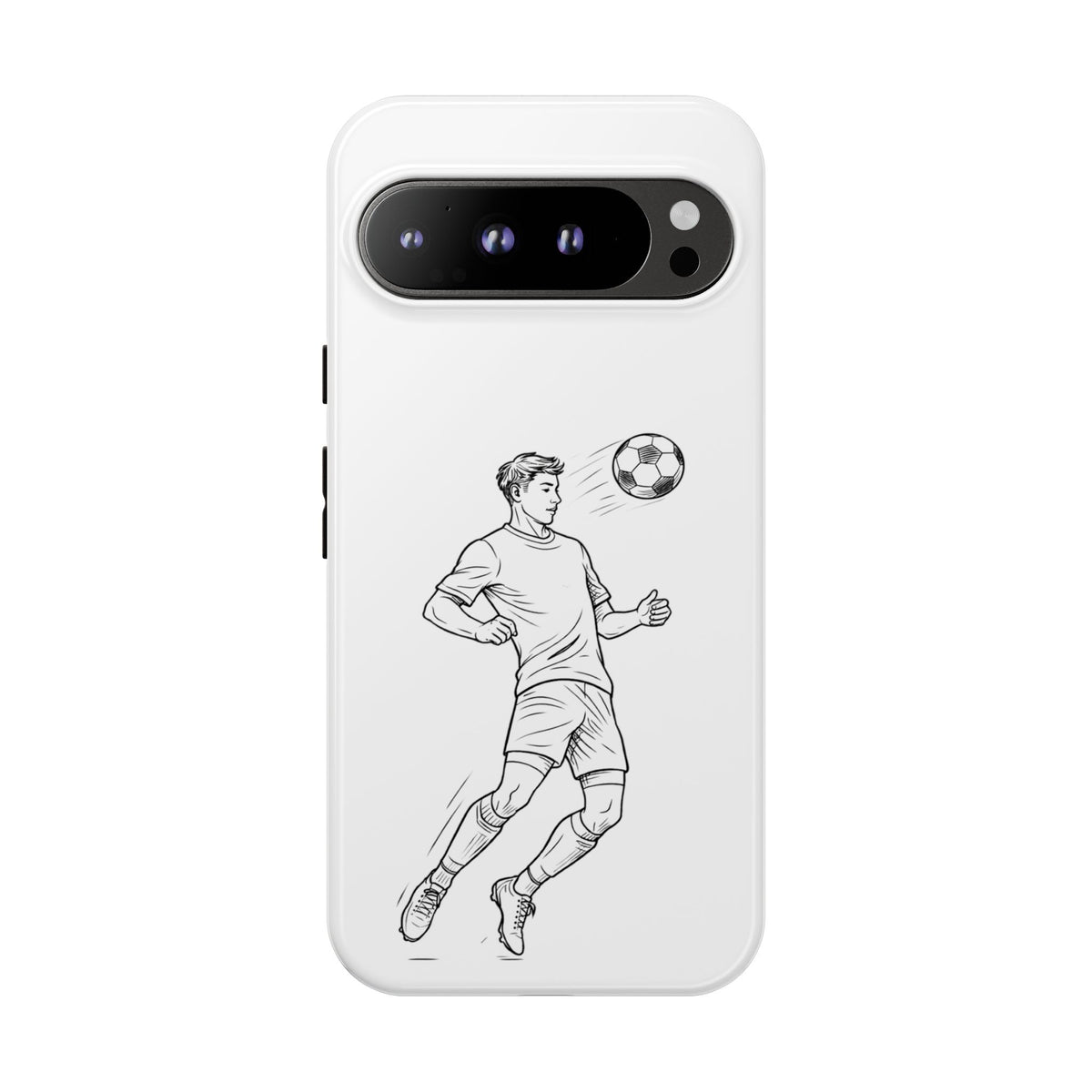 Phone Case, Football Chest-control Minimalist sketch Design, Tough Case