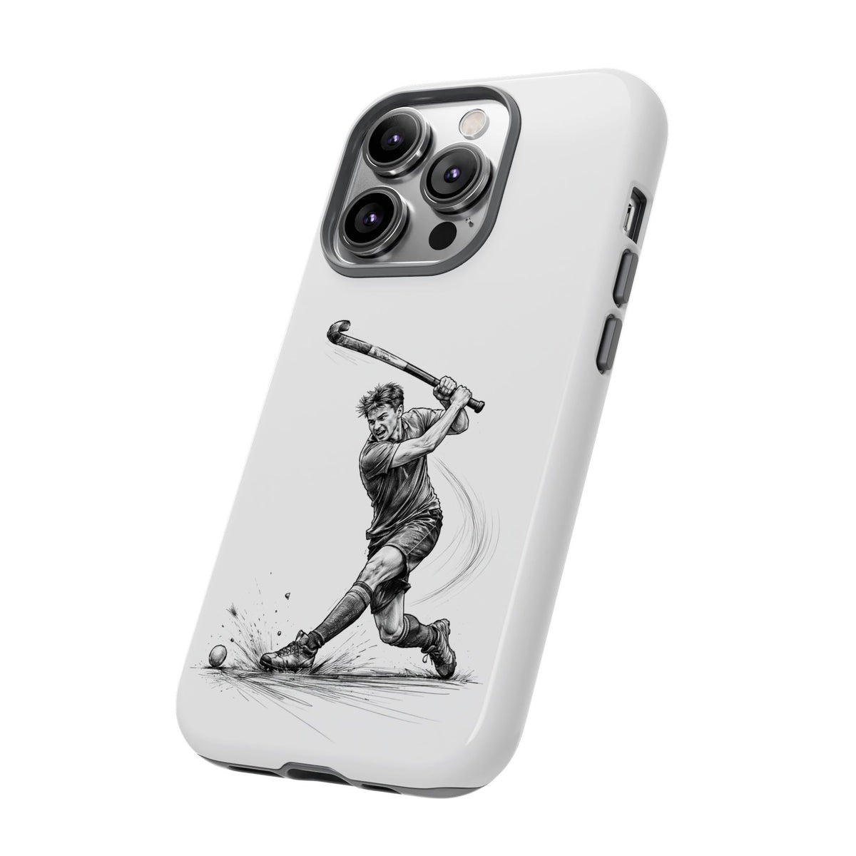 Phone case, Male Hockey Player Tomahawk Sketch,  Tough case
