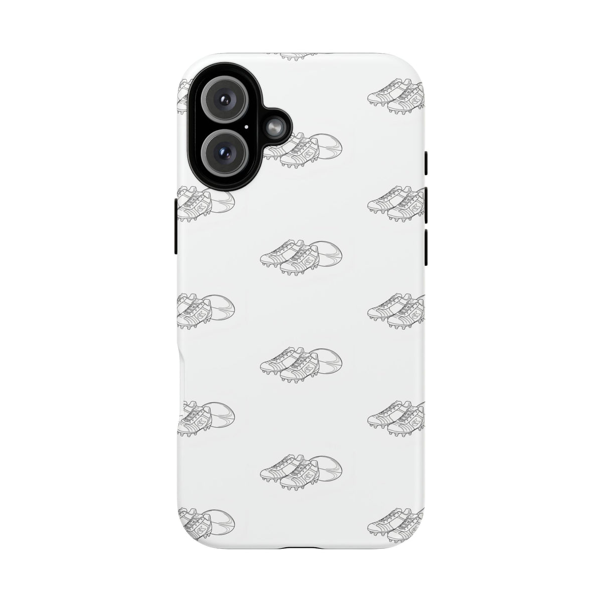 Phone Case Rugby Boots & Ball Repeat Pattern Tough Cases