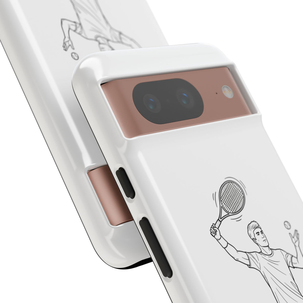 Phone Case, Racket Sports, Tennis Player overhead shot Design, Tough Case