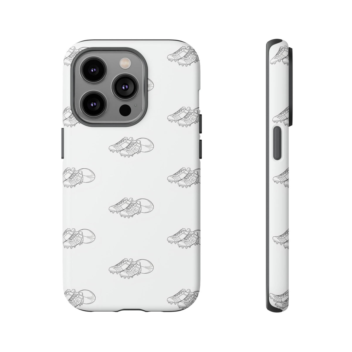 Phone Case Rugby Boots & Ball Repeat Pattern Tough Cases