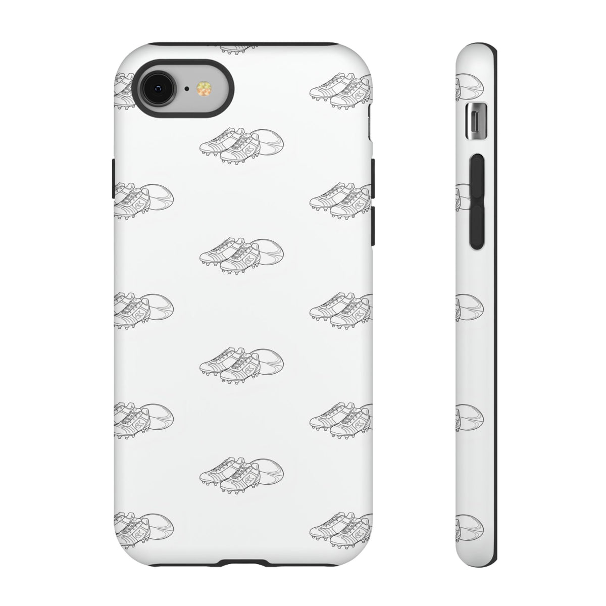 Phone Case Rugby Boots & Ball Repeat Pattern Tough Cases