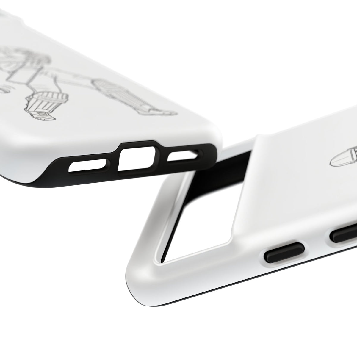 Phone Case, Cricket Batsman Sketch, Tough Case