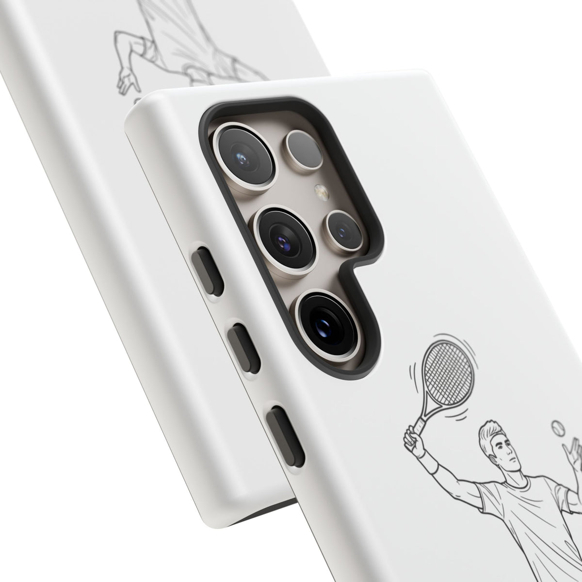 Phone Case, Racket Sports, Tennis Player overhead shot Design, Tough Case