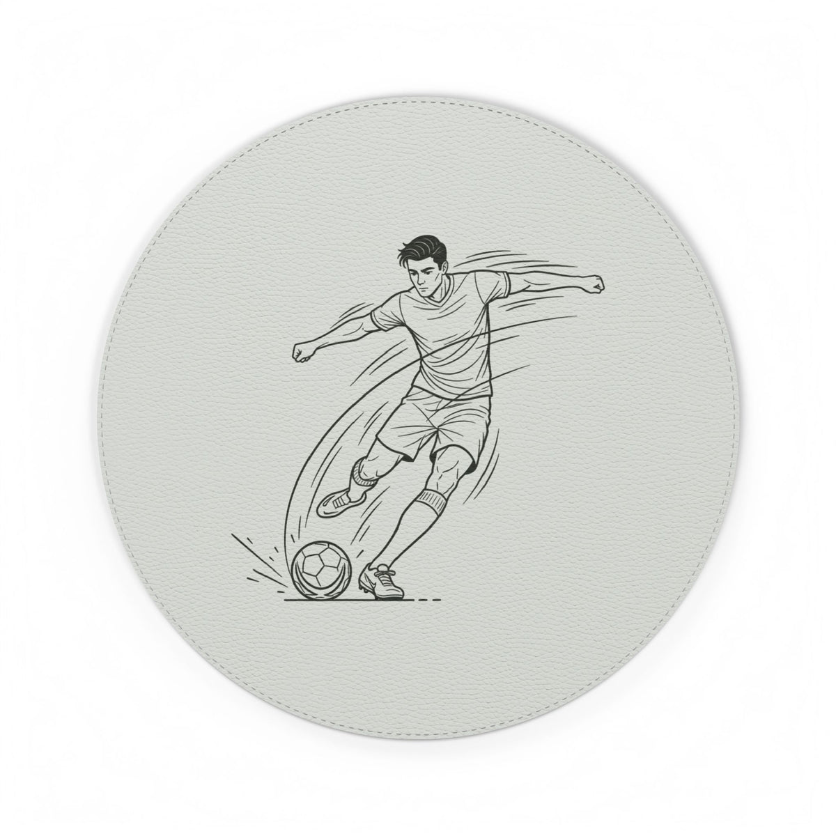 Mouse Mat Footballer Free Kick – Dynamic Soccer Action PU Desk Pad