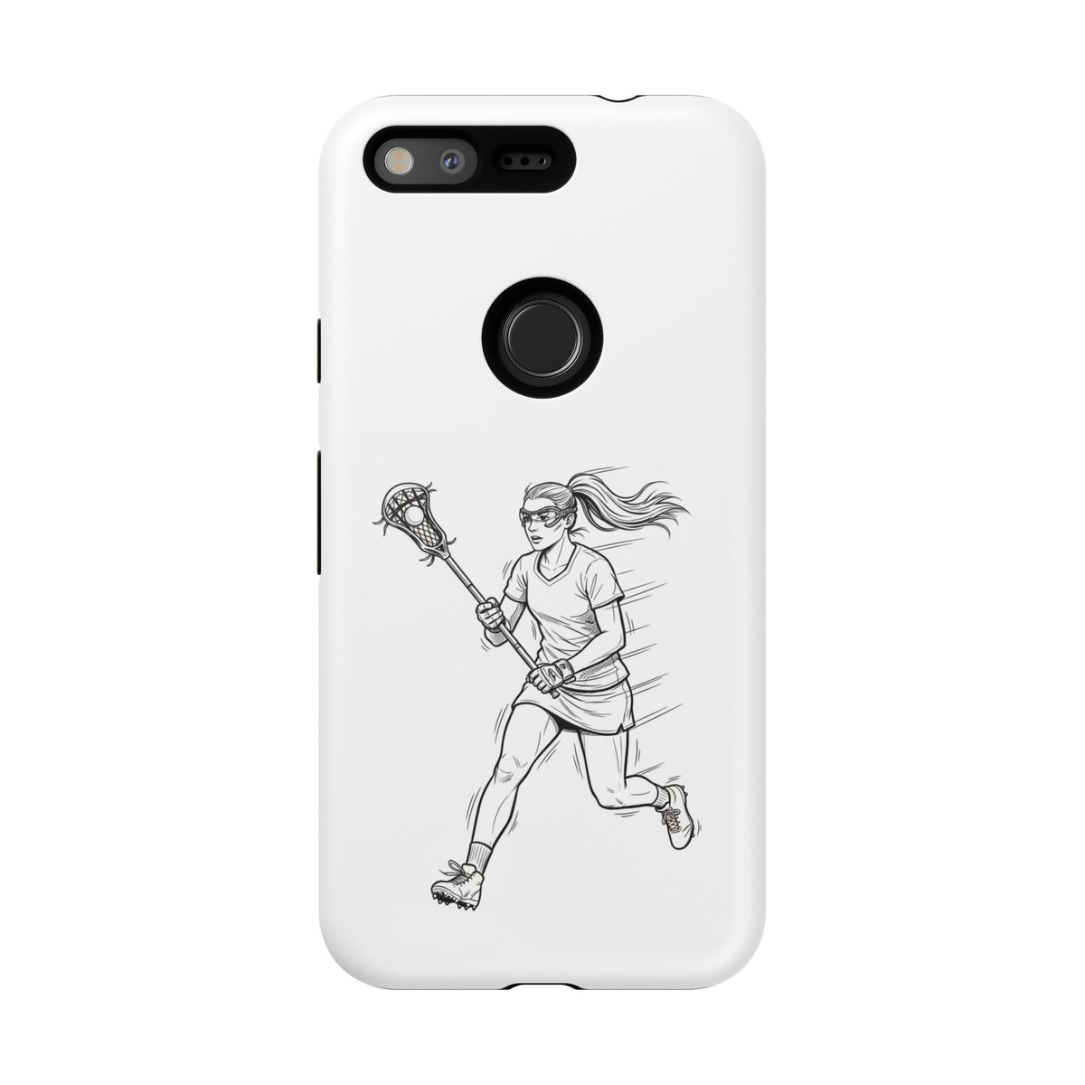 Phone Case, Lacrosse Player Sketch, Tough Case