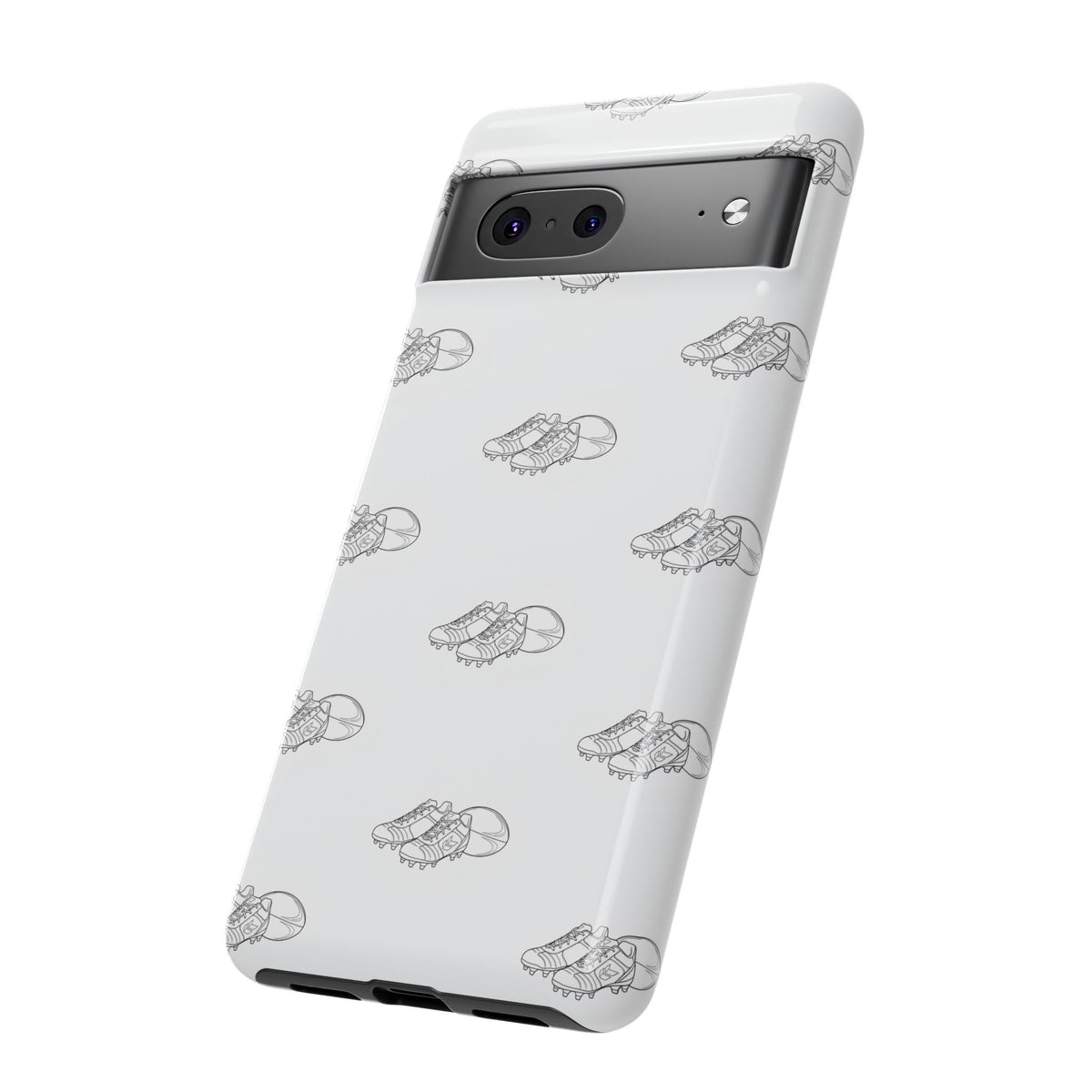 Phone Case Rugby Boots & Ball Repeat Pattern Tough Cases