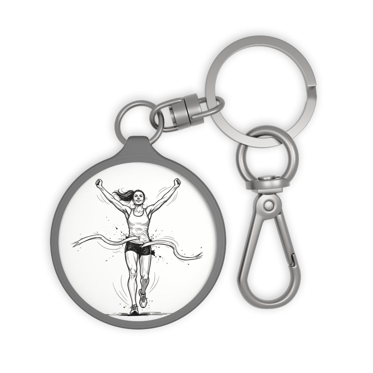 Keyring Bag Tag, Runner, Graphic design