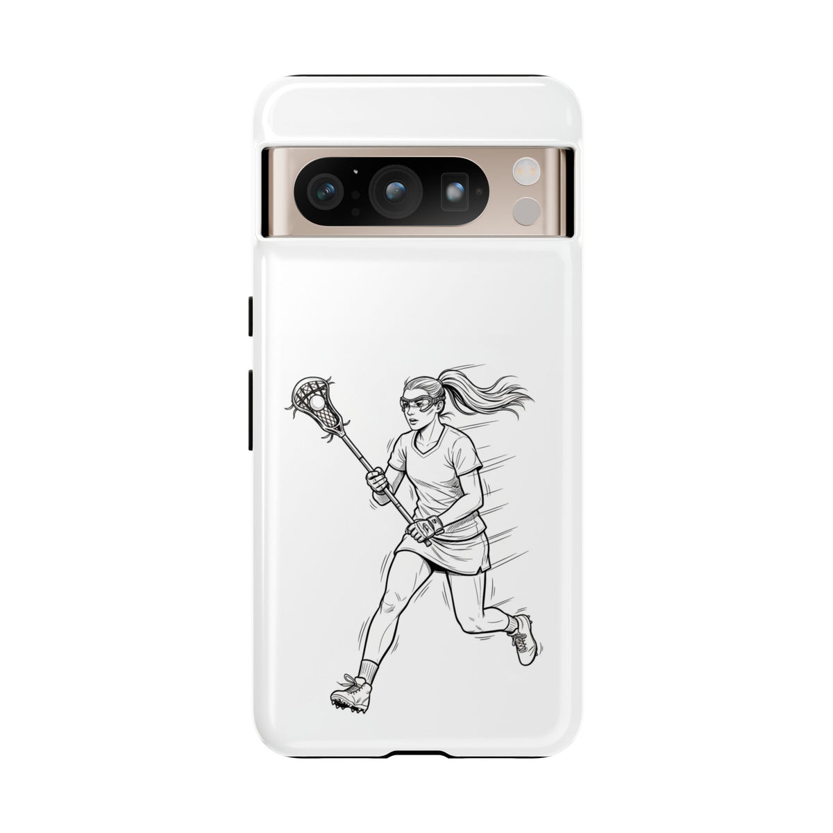 Phone Case, Lacrosse Player Sketch, Tough Case