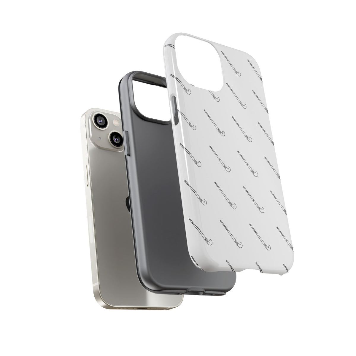Phone Case, Hockey Stick Pattern, Tough Cases