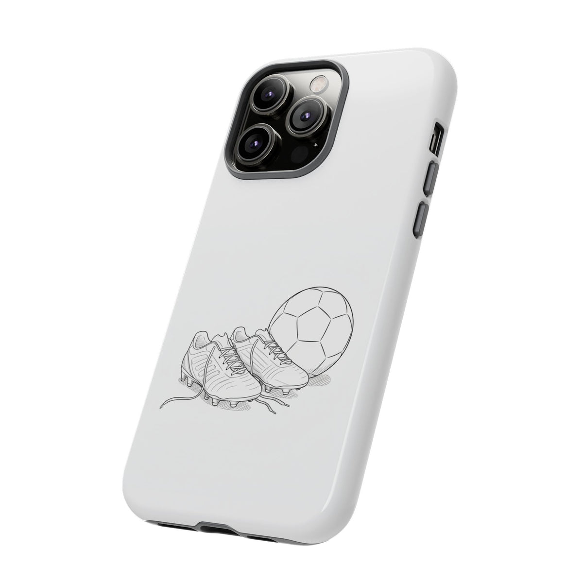 Phone Case, Football Boots & Ball Sketch , Tough Case