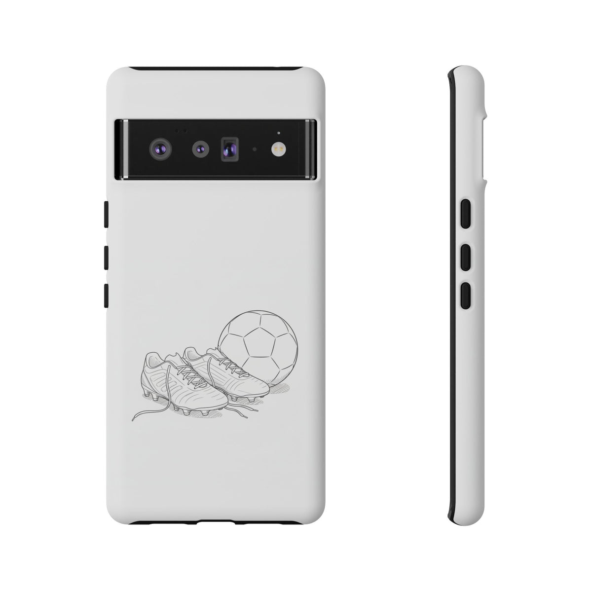 Phone Case, Football Boots & Ball Sketch , Tough Case