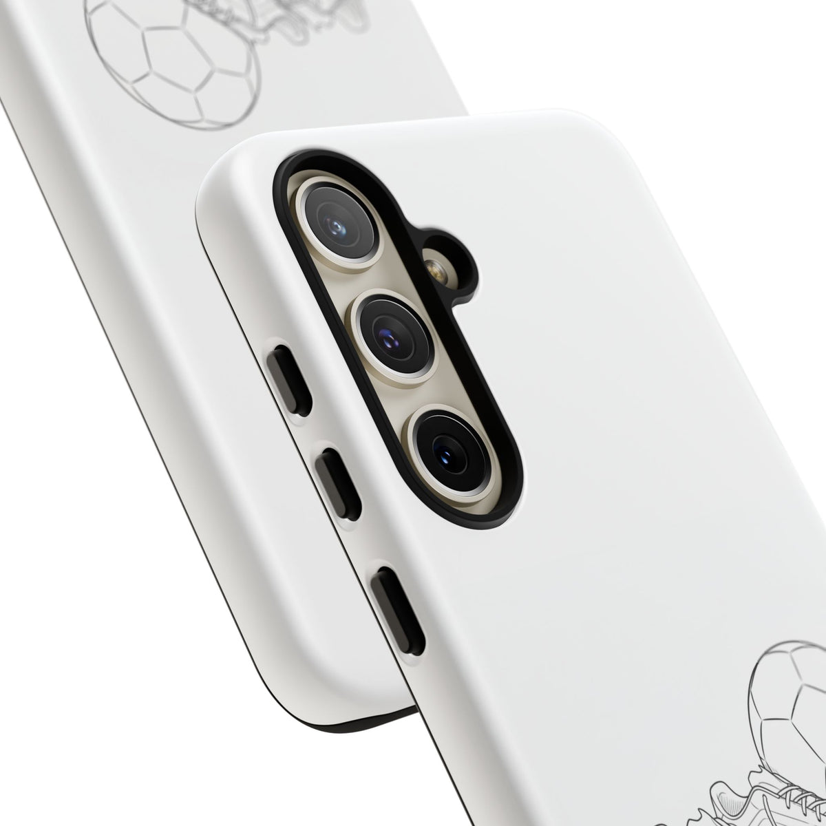 Phone Case, Football Boots & Ball Sketch , Tough Case