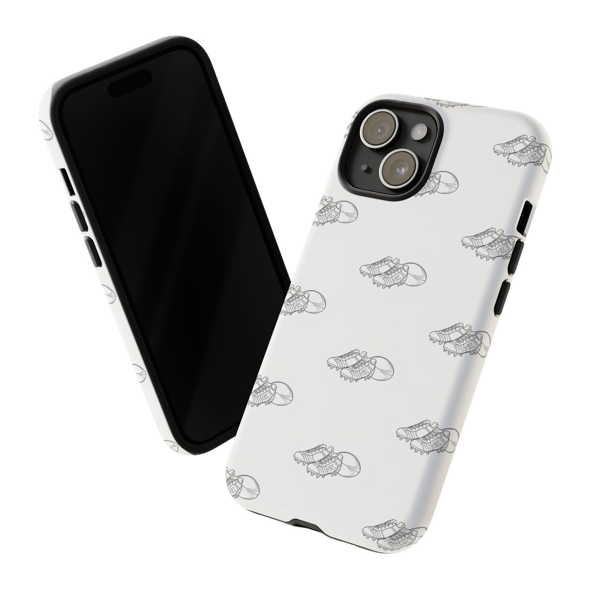Phone Case Rugby Boots & Ball Repeat Pattern Tough Cases