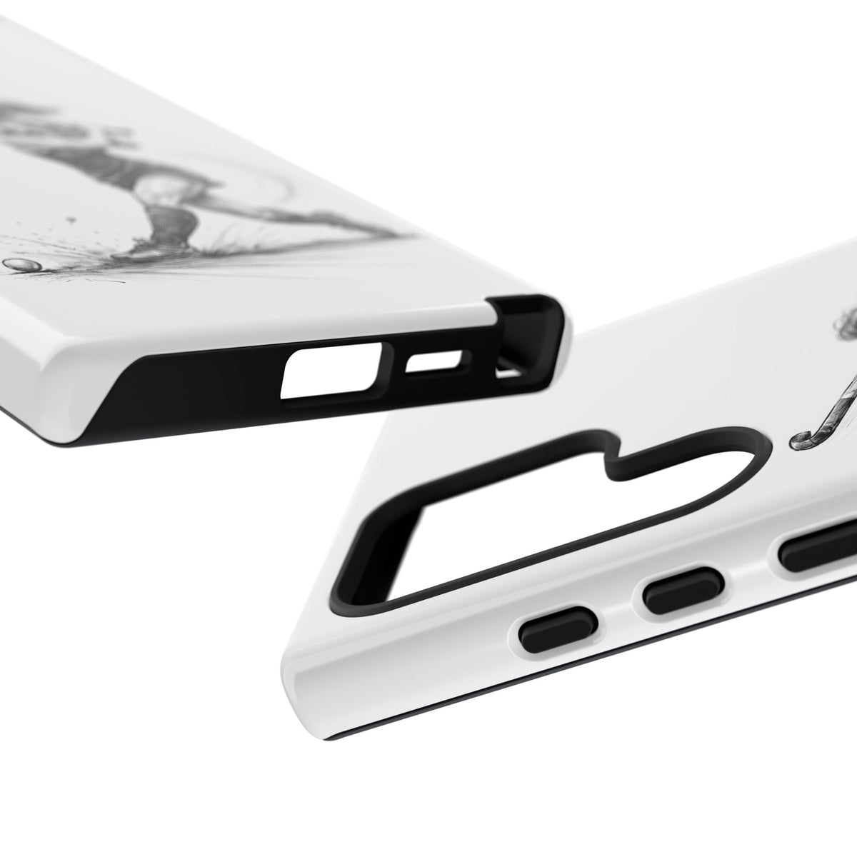 Phone Case, Hockey, Female Player "Tomahawk" shot design, Tough Case