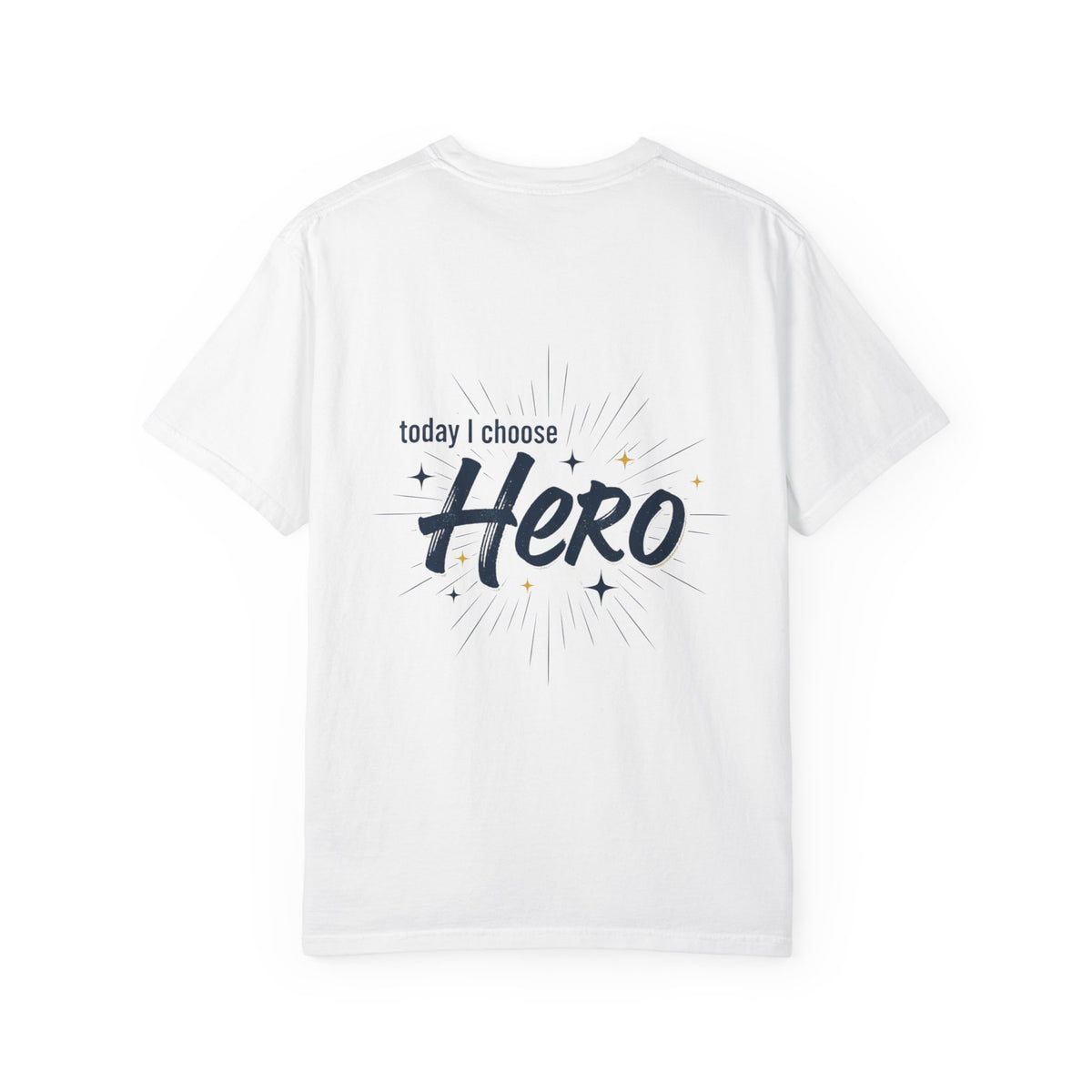 T-Shirt, Hockey, Goalie "We Are Both Heroes and Villains" / "Today I Choose Hero" design, Cotton, Various Colours