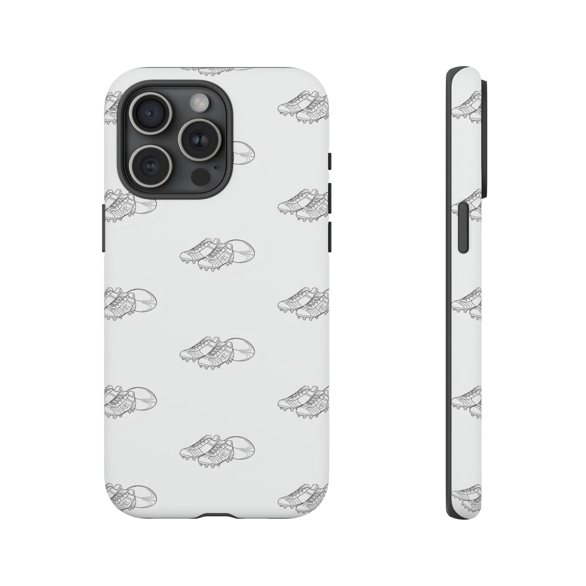 Phone Case Rugby Boots & Ball Repeat Pattern Tough Cases