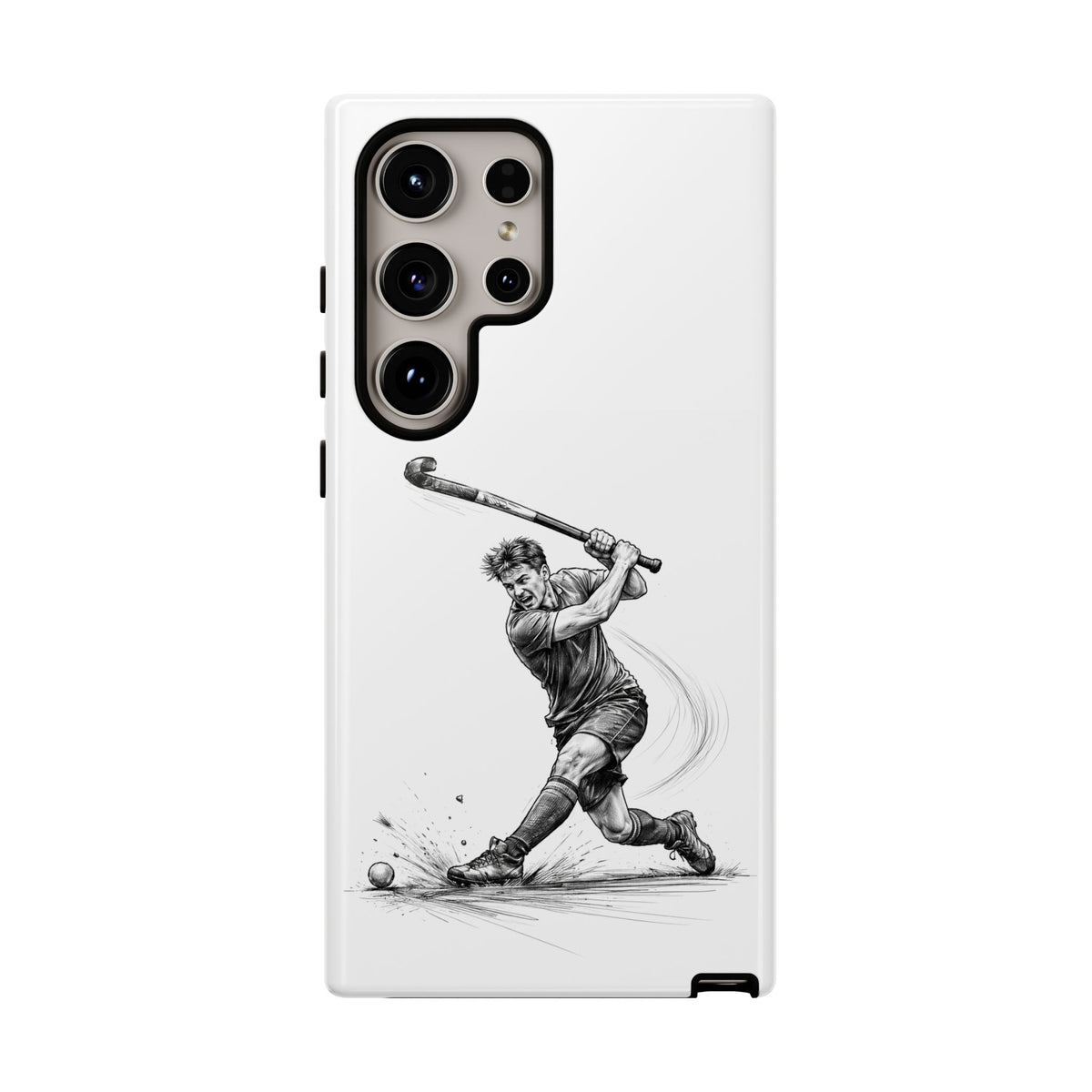 Phone case, Male Hockey Player Tomahawk Sketch,  Tough case