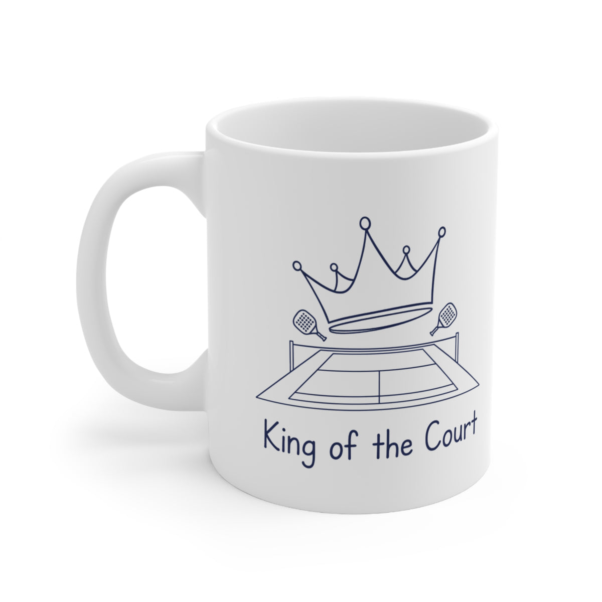 Mug, Racket Sports, King of the Court design, Ceramic, 325ml / 11oz or 440ml / 15oz