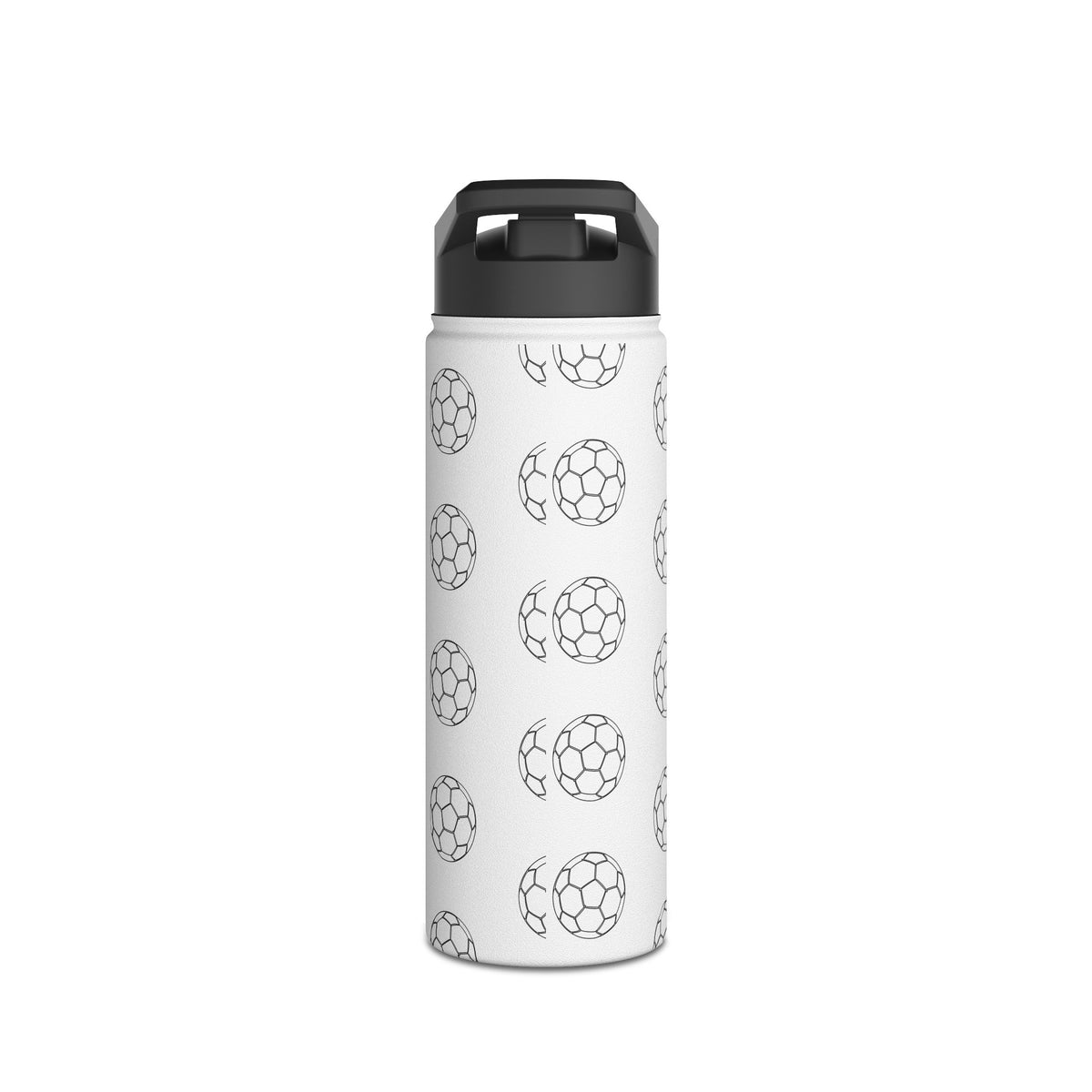 Water Bottle, Football repeat pattern design, Stainless Steel