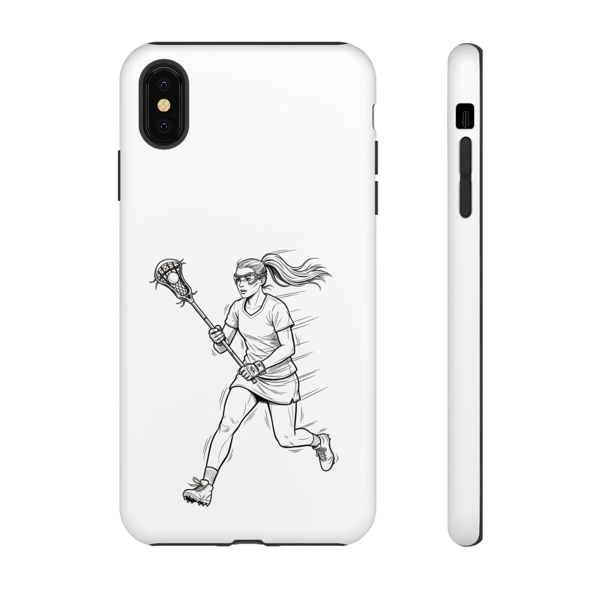 Phone Case, Lacrosse Player Sketch, Tough Case