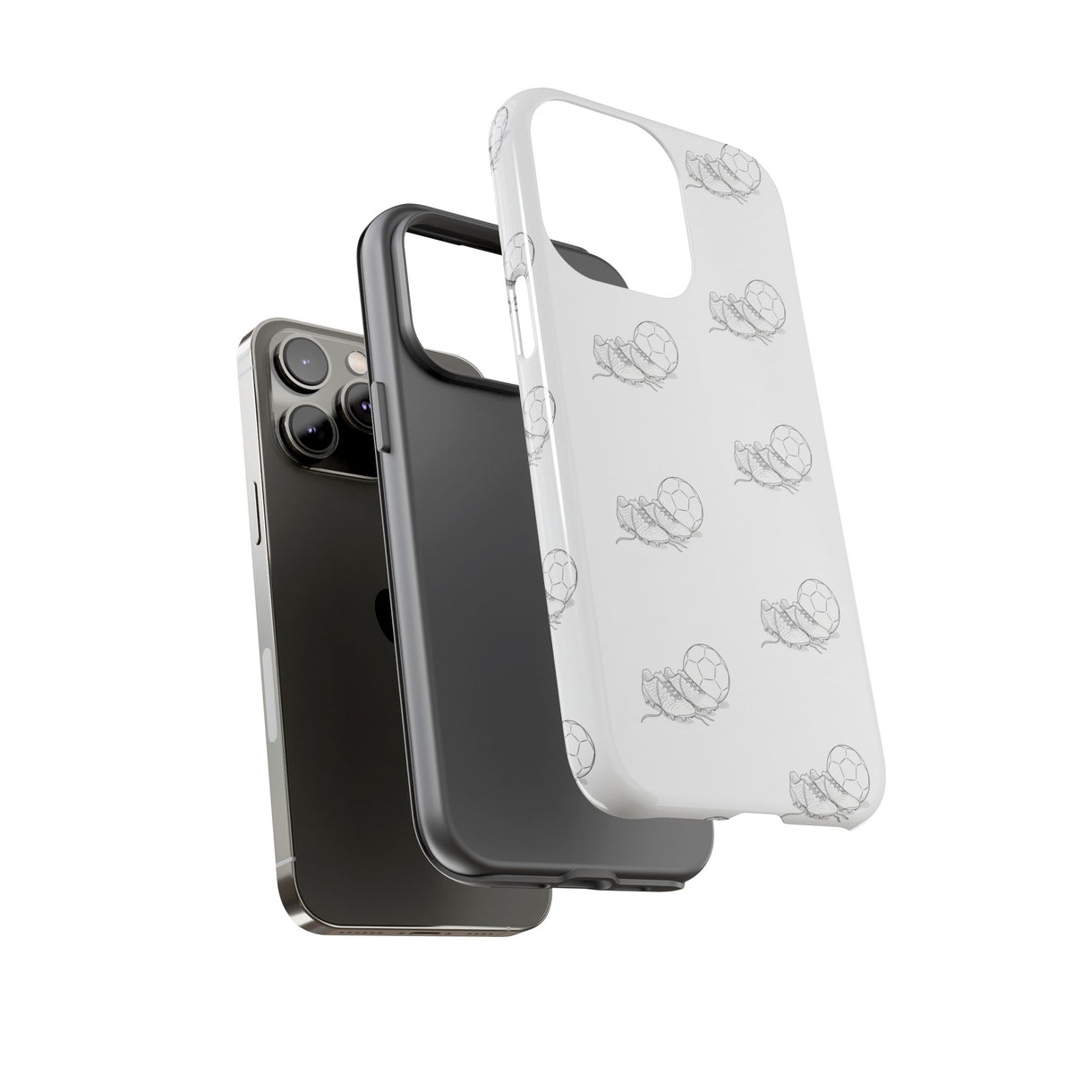 Phone Case, Football Boots & Ball Pattern, Tough Cases — Sports Phone Case