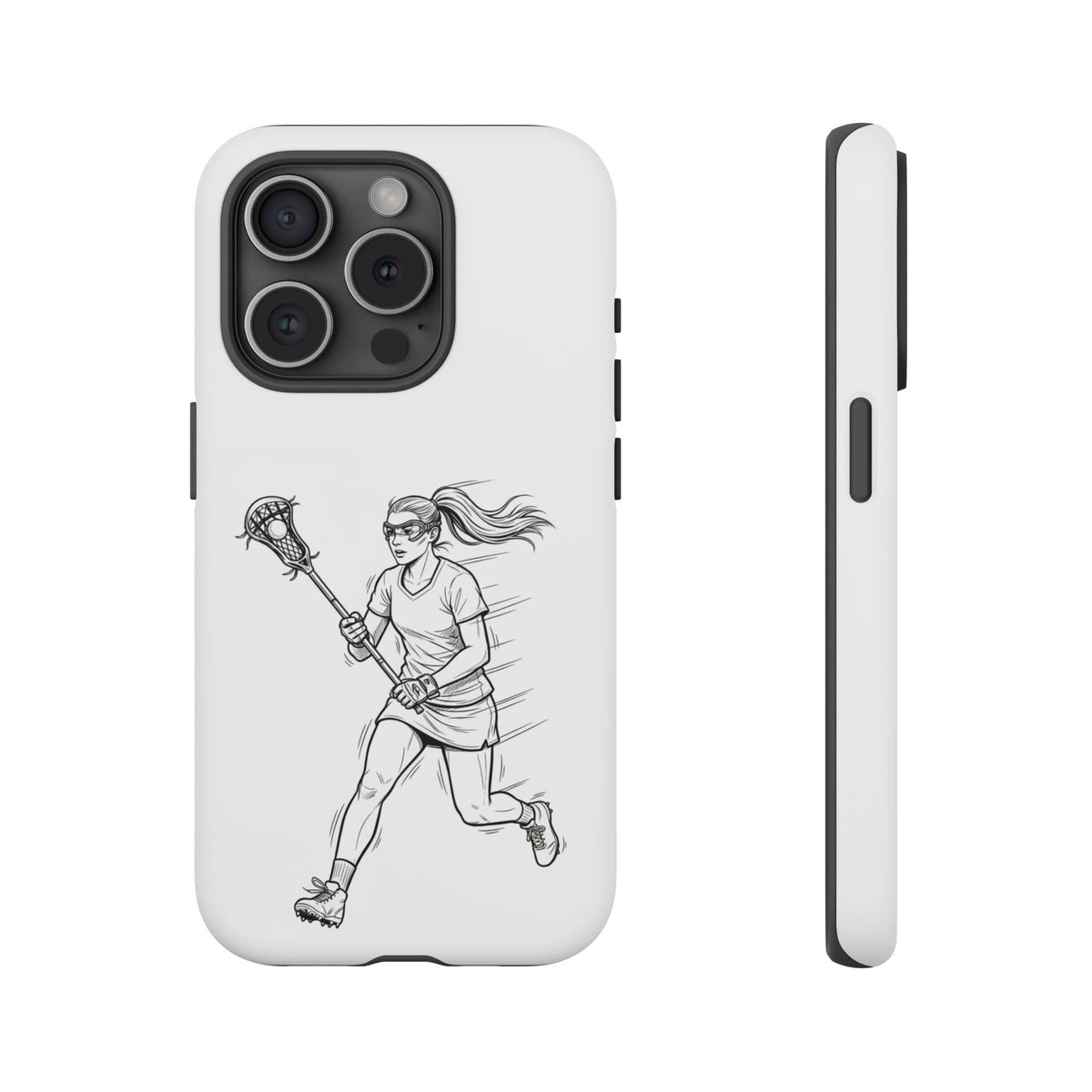 Phone Case, Lacrosse Player Sketch, Tough Case