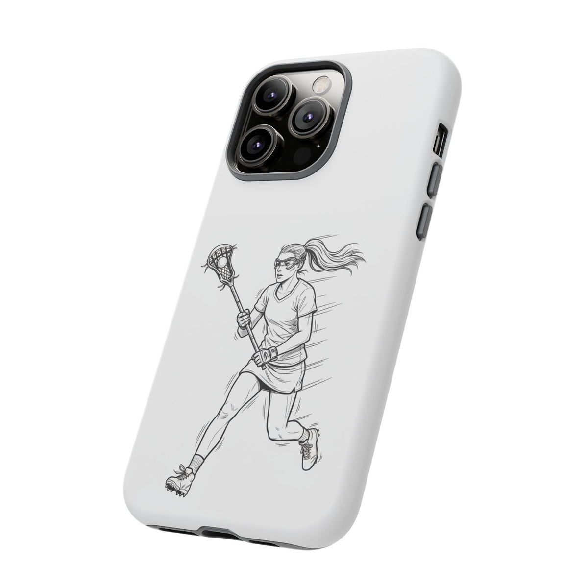 Phone Case, Lacrosse Player Sketch, Tough Case