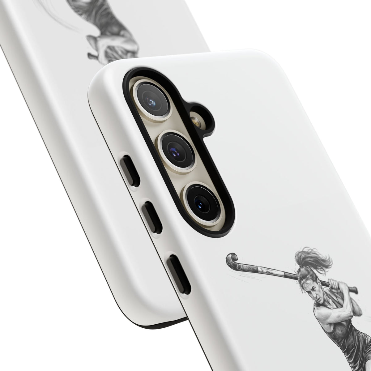 Phone Case, Hockey, Female Player "Tomahawk" shot design, Tough Case