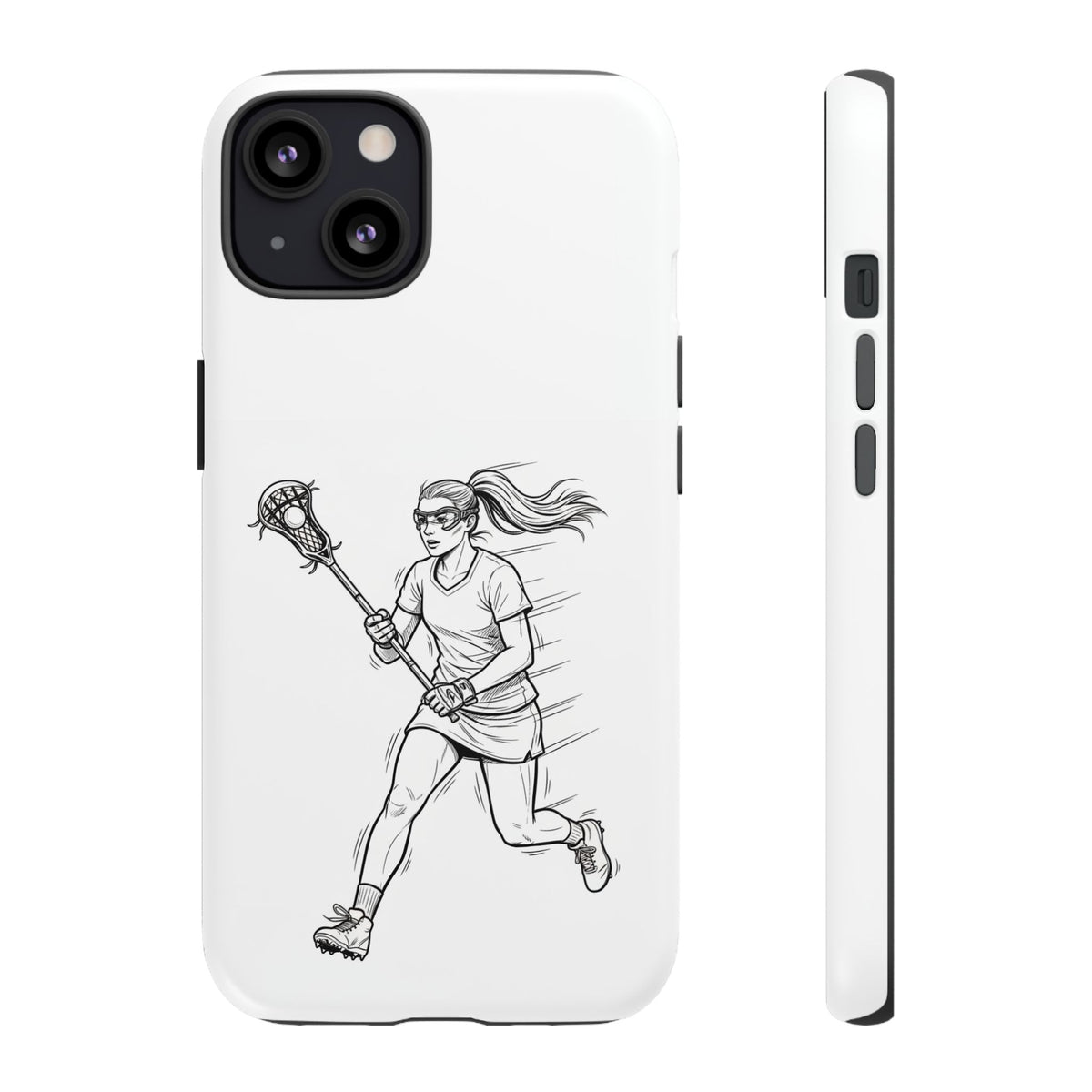 Phone Case, Lacrosse Player Sketch, Tough Case