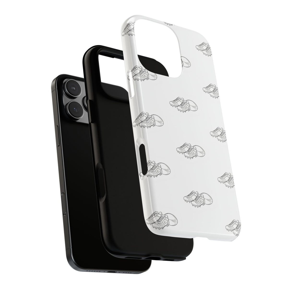 Phone Case Rugby Boots & Ball Repeat Pattern Tough Cases