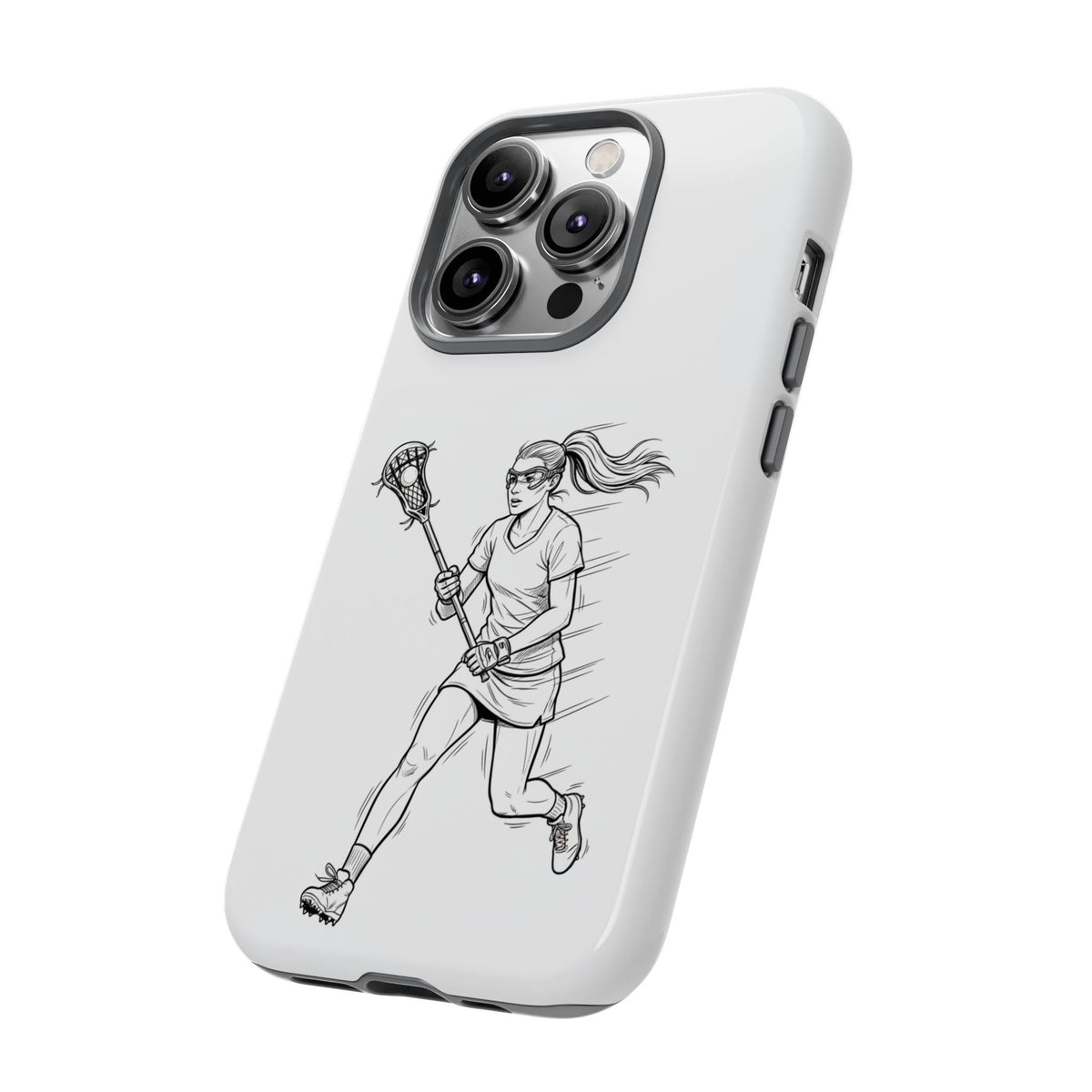Phone Case, Lacrosse Player Sketch, Tough Case