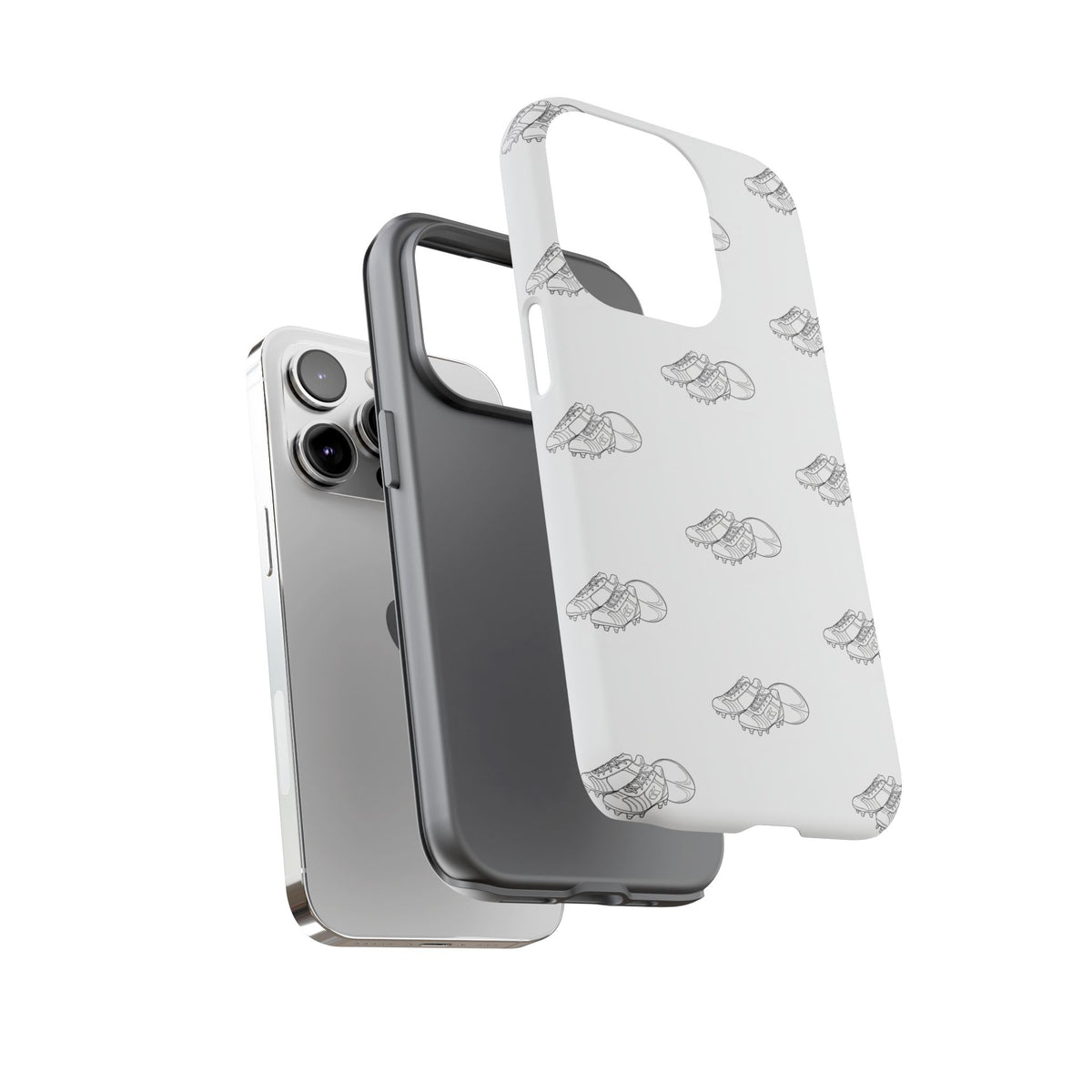Phone Case Rugby Boots & Ball Repeat Pattern Tough Cases