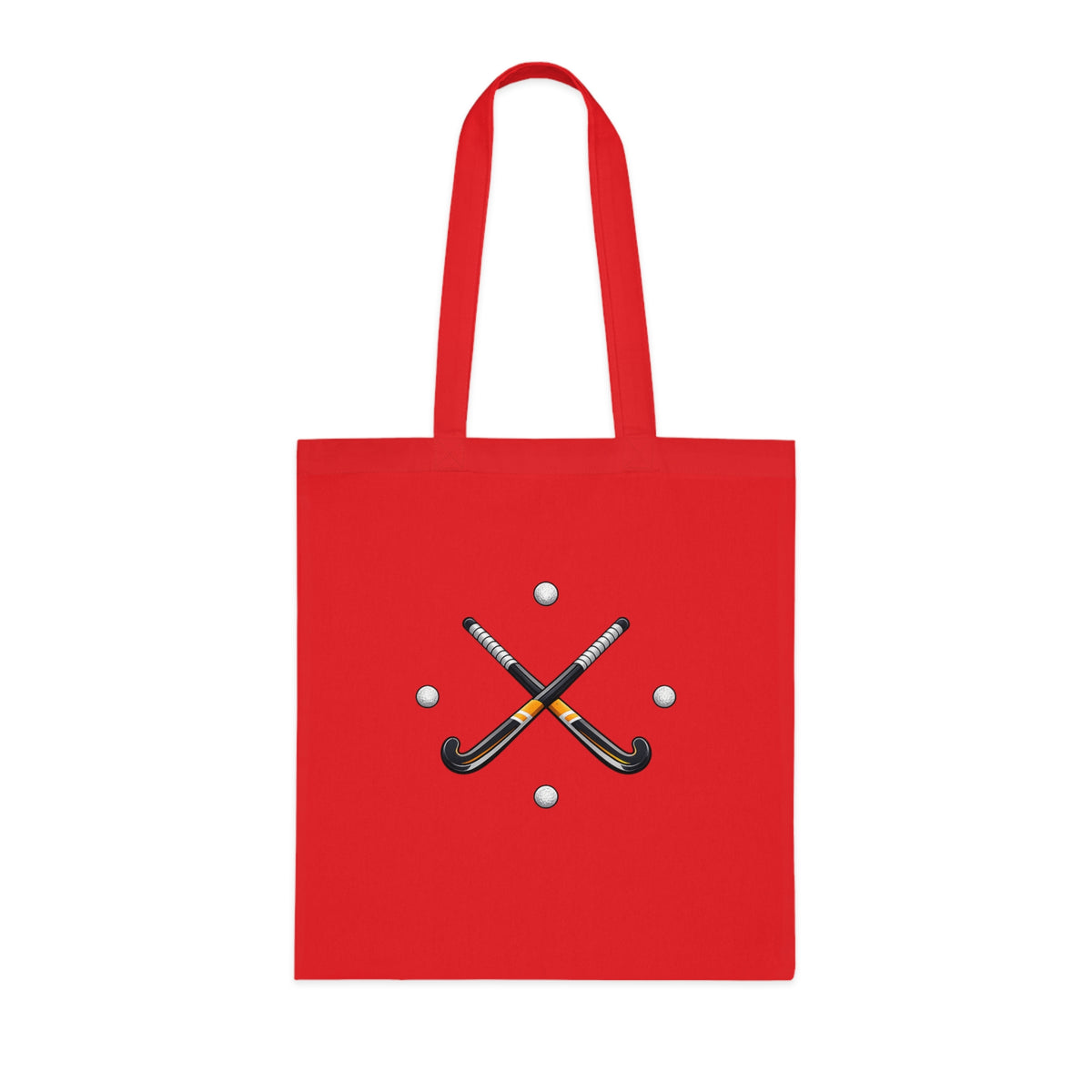 Bag, Field Hockey Crossed Sticks & Balls Sports design, Cotton Tote Bag