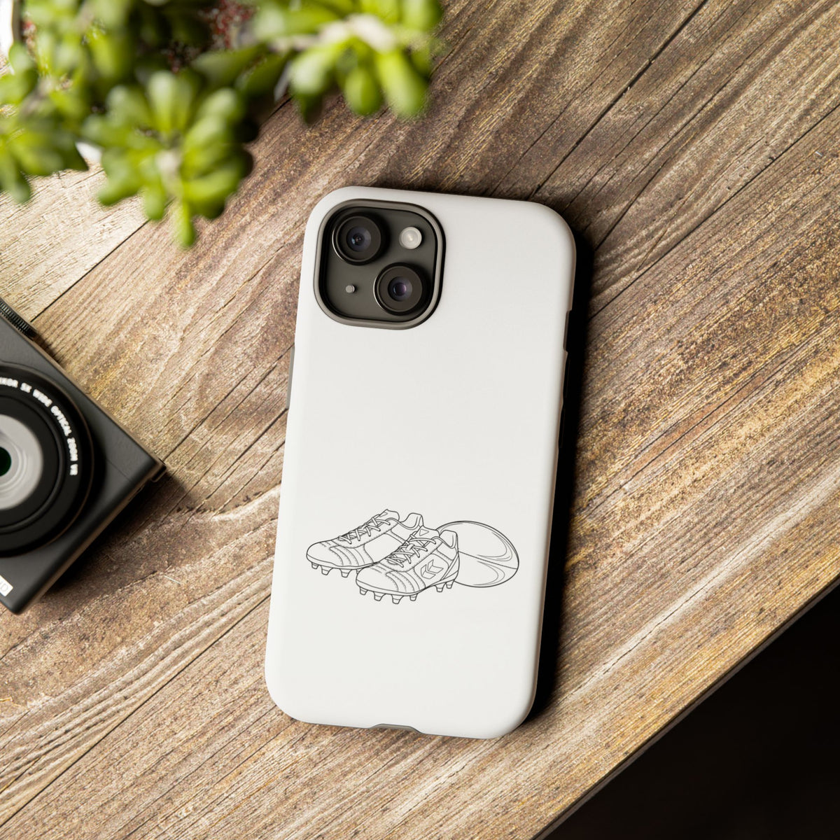 Phone Case, Rugby Ball & Boots Sketch, Tough Case