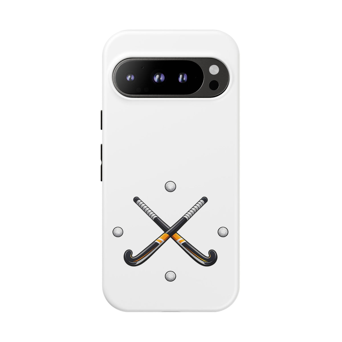 Phone Case, Hockey Crossed Sticks & Balls Design, tough Case