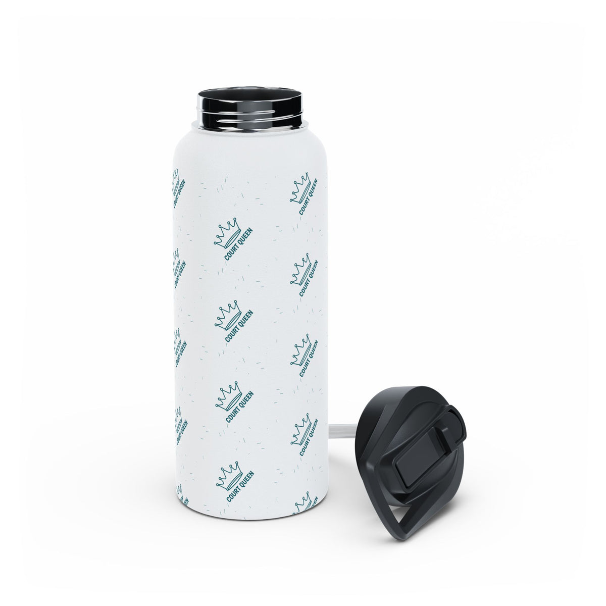Water Bottle, Netball "Court Queen" design, Stainless Steel
