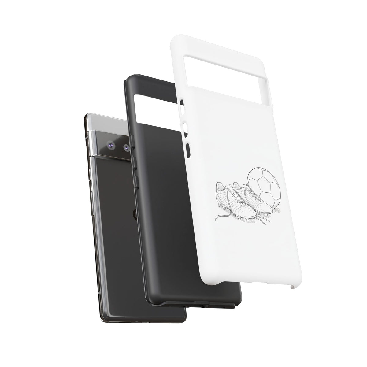 Phone Case, Football Boots & Ball Sketch , Tough Case