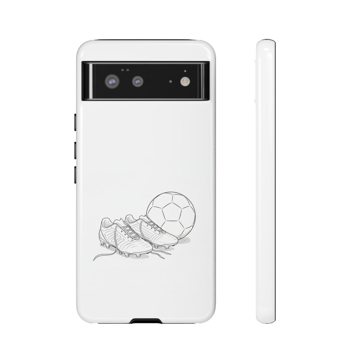 Phone Case, Football Boots & Ball Sketch , Tough Case