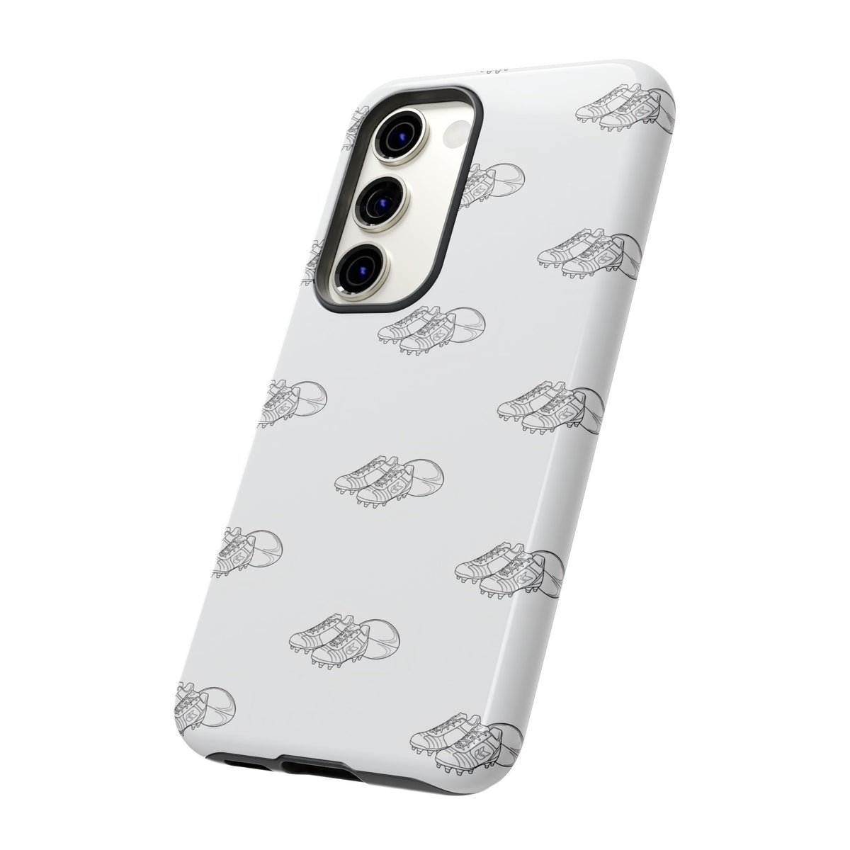 Phone Case Rugby Boots & Ball Repeat Pattern Tough Cases