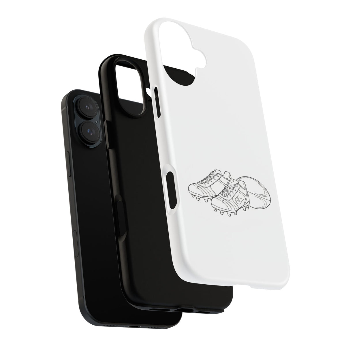 Phone Case, Rugby Ball & Boots Sketch, Tough Case
