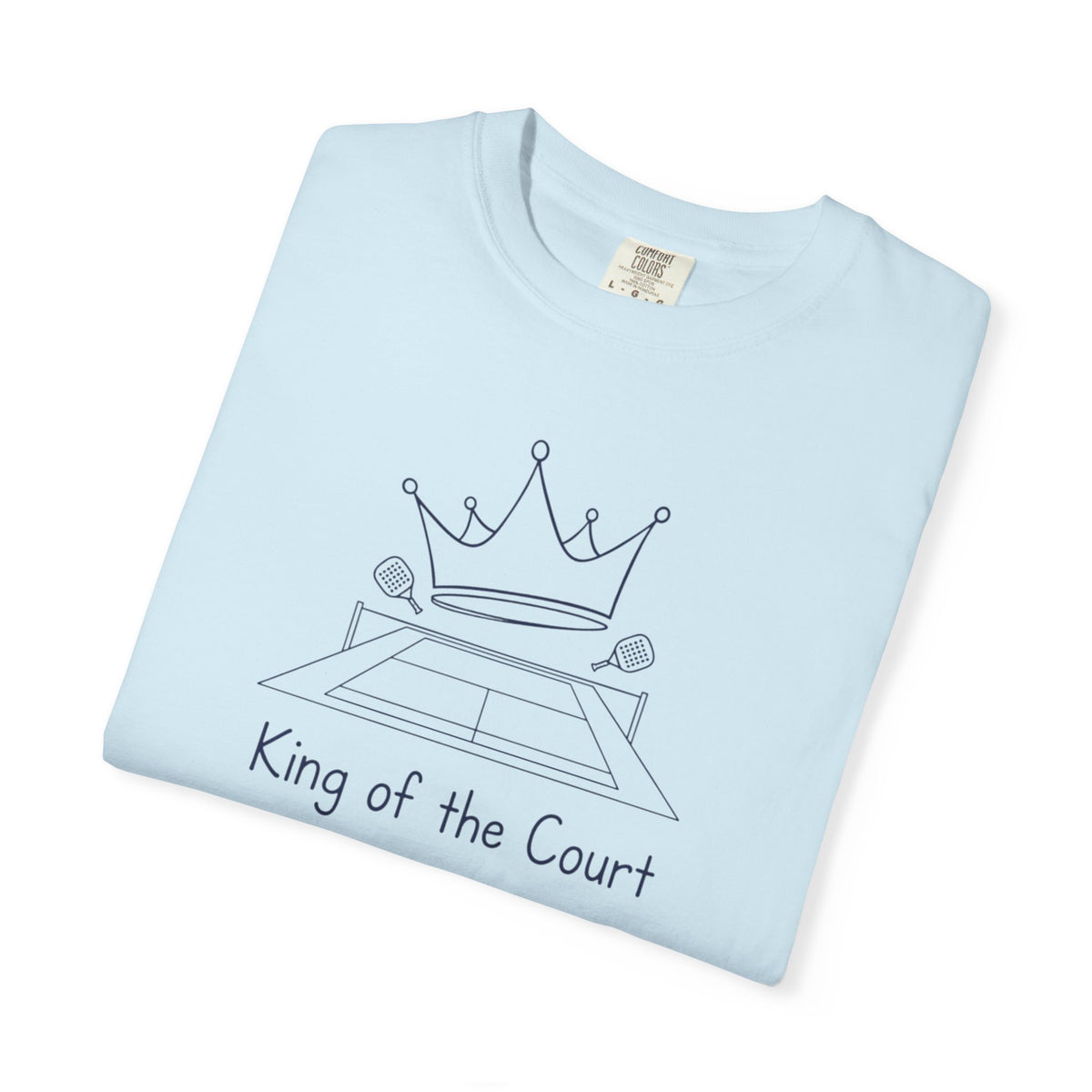 T-shirt, Racket Sports, King of the Court Sketch design, Cotton, Various Colours
