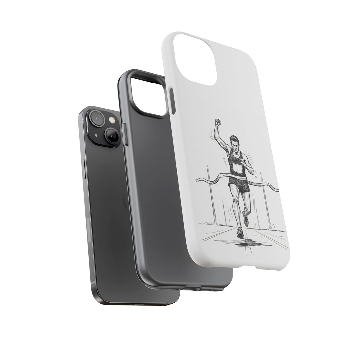 Phone Case, Running, finish line design, Tough Case