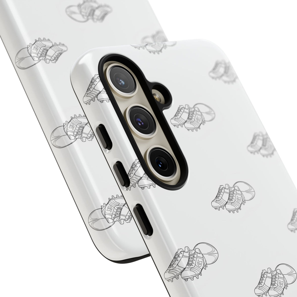 Phone Case Rugby Boots & Ball Repeat Pattern Tough Cases