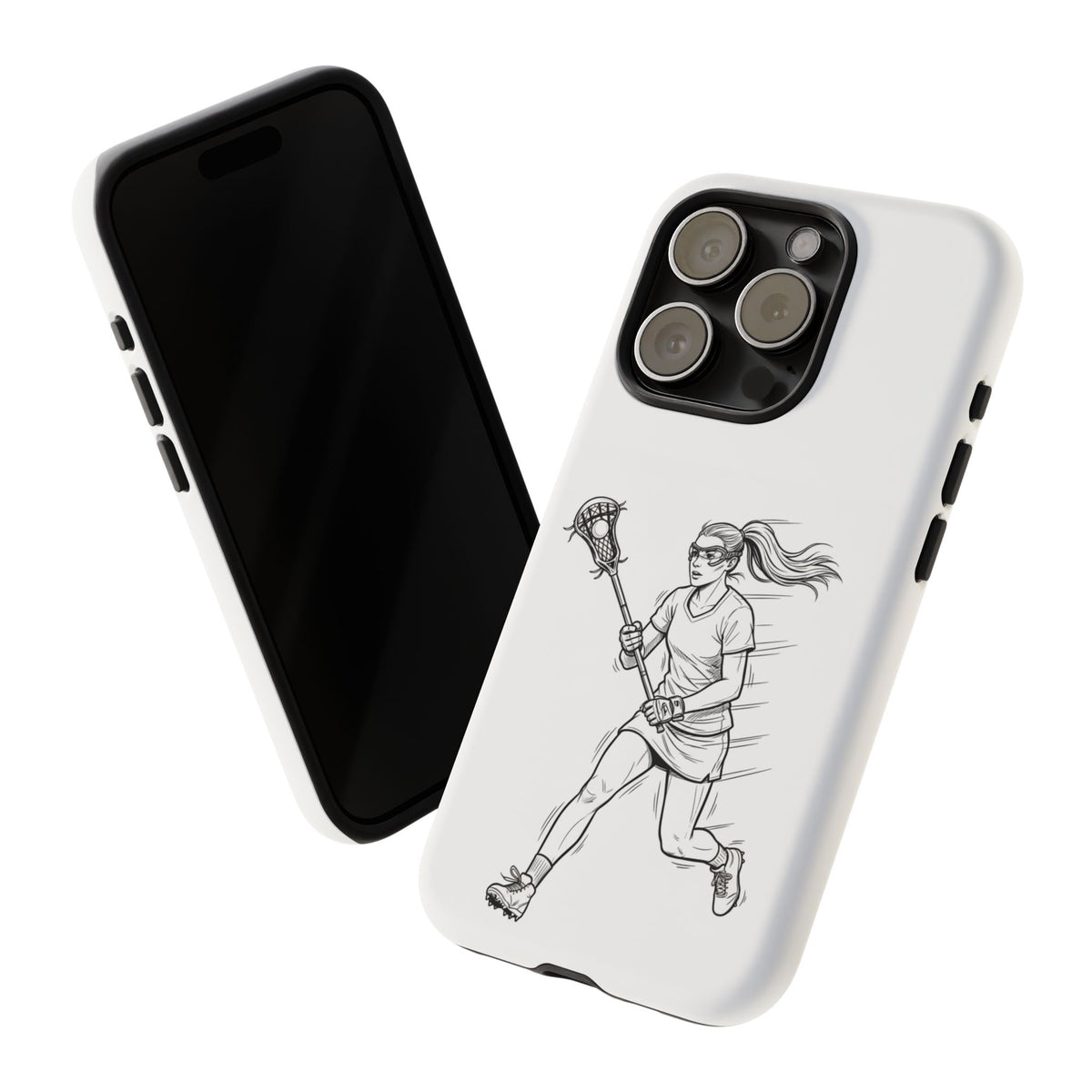 Phone Case, Lacrosse Player Sketch, Tough Case