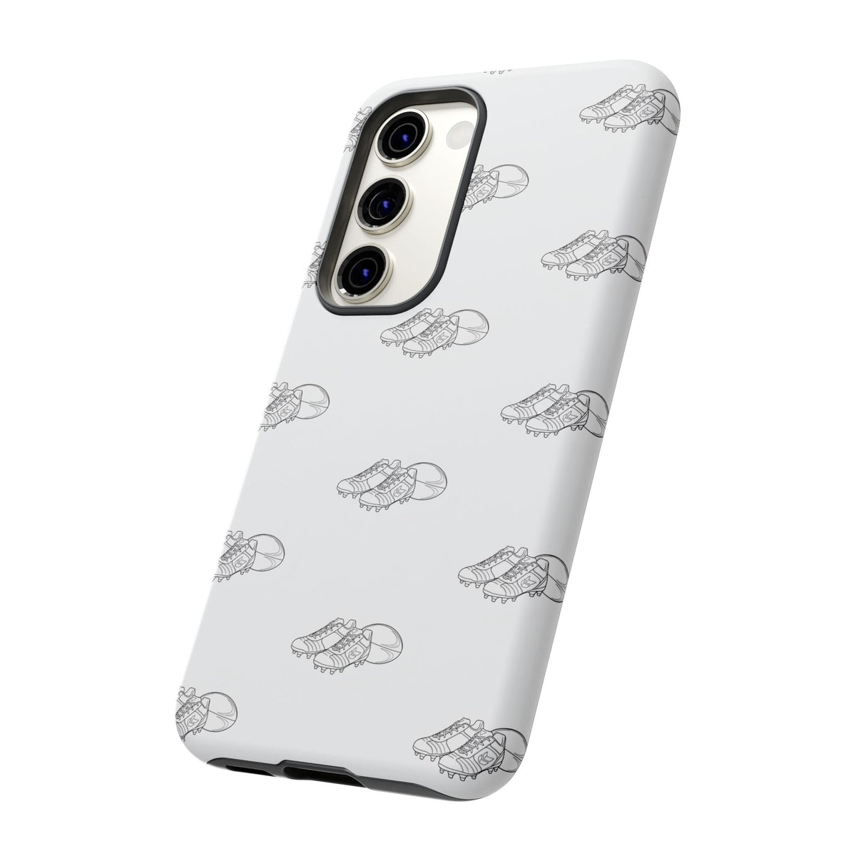 Phone Case Rugby Boots & Ball Repeat Pattern Tough Cases