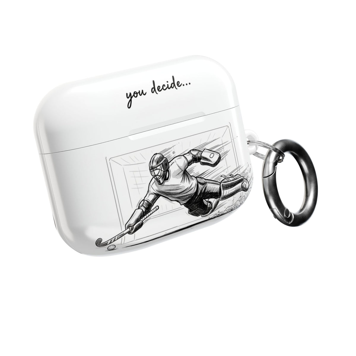 AirPods Case Protective Cover  - Hockey Goalie Design | Hero or Villain -  'You Decide'