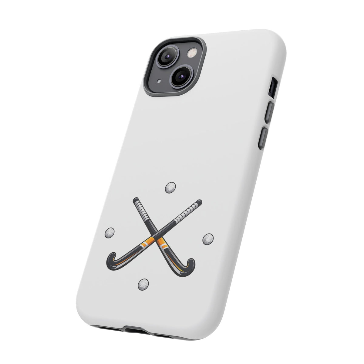 Phone Case, Hockey Crossed Sticks & Balls Design, tough Case