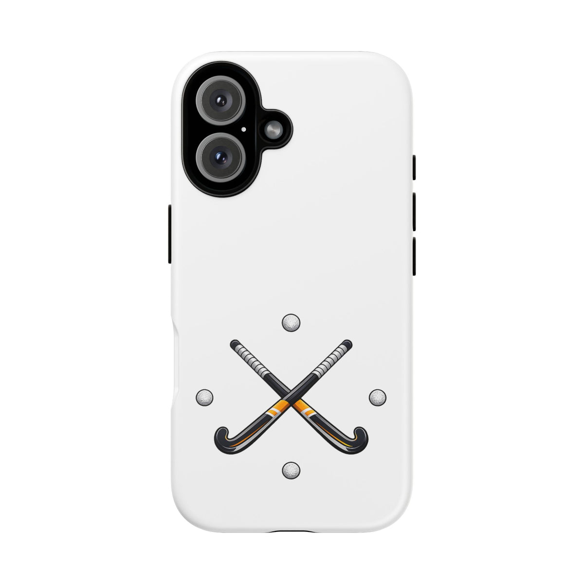 Phone Case, Hockey Crossed Sticks & Balls Design, tough Case