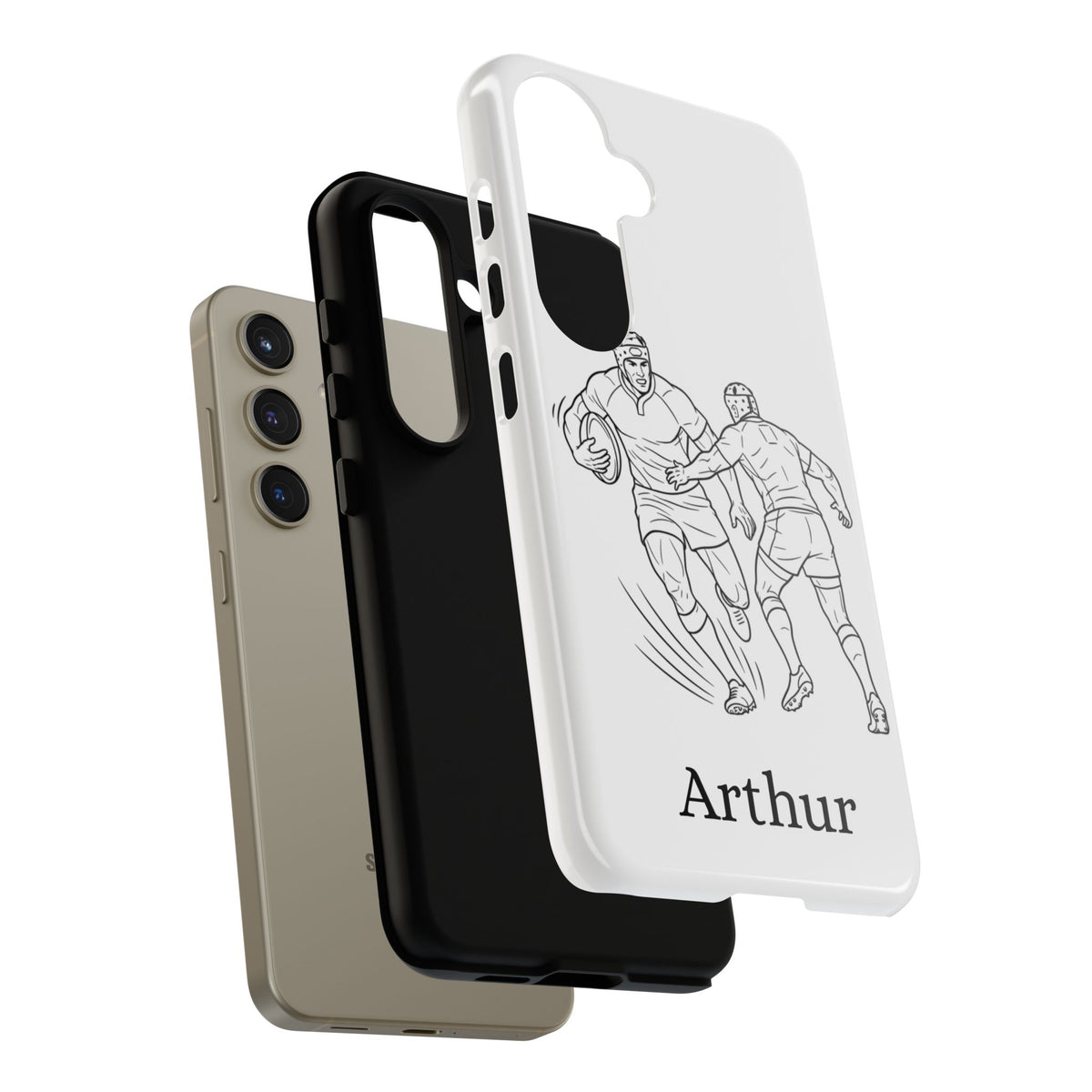 Personalised Phone Case, Rugby sidestep, Tough Case,  Custom Name